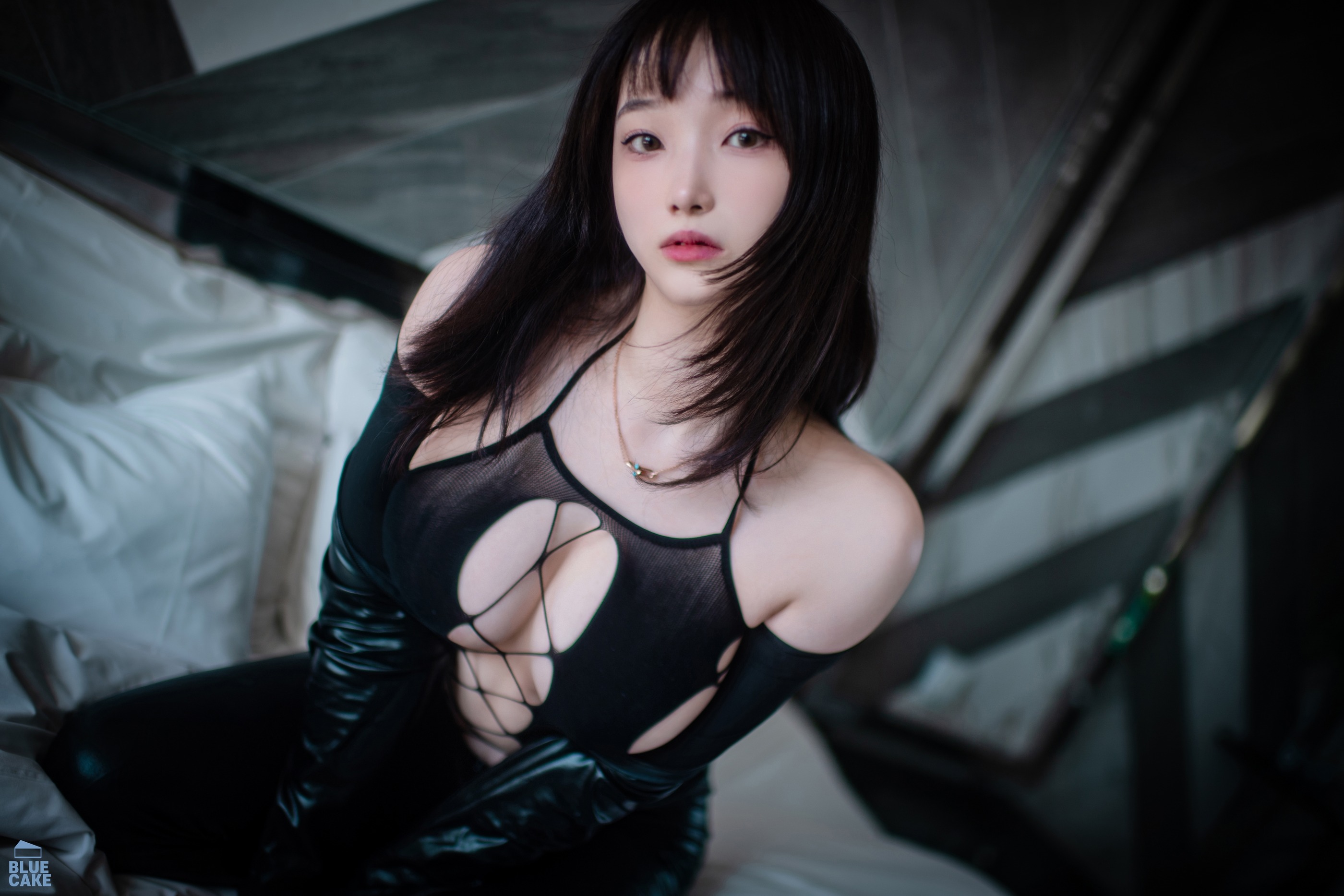 图片[1]-Bambi – NO.109 밤비(斑比) [BLUECAKE] Black Mist MeshStocking [129P]-XikXak